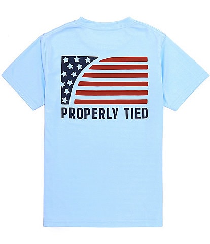 Properly Tied Little Boys 2T-7 Short Sleeve Sport Flag Performance T-Shirt