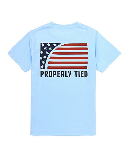 Properly Tied Little Boys 2T-7 Short Sleeve Sport Flag Performance T-Shirt