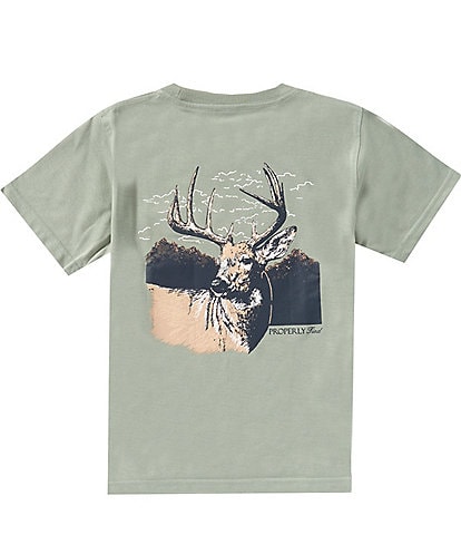 Properly Tied Little Boys Short Sleeve Buck Graphic Tee
