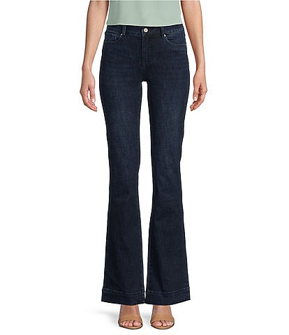 Prosperity Denim Mid Rise Clean Hem Trouser Bootcut Jeans
