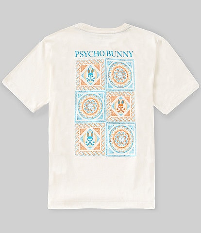 Psycho Bunny Big Boys Short Sleeve Frank Back Graphic Tee