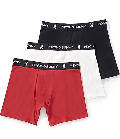 Psycho Bunny 5.5#double; Solid Boxer Briefs 3-Pack