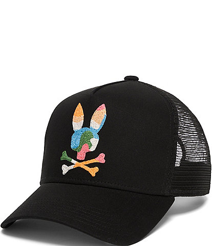 Psycho Bunny Ara Multi Color Logo Trucker Hat