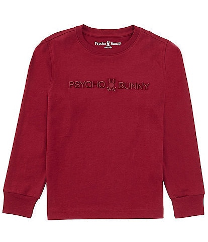 Psycho Bunny Big Boys 7-20 Long Sleeve Lakewood Embroidered T-Shirt