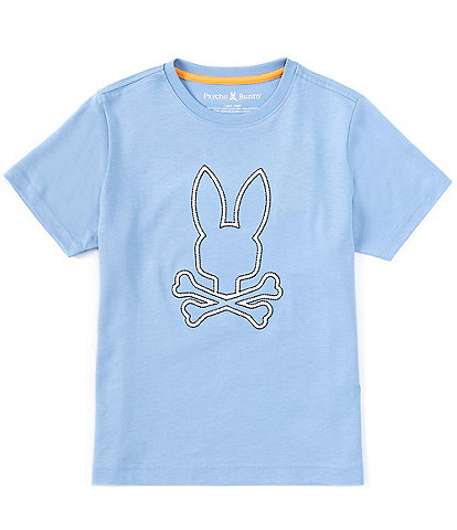 Psycho Bunny Big Boys 7-20 Short Sleeve Floyd Graphic T-Shirt