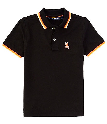 Psycho Bunny Big Boys 7-20 Short Sleeve Granbury Pique Polo Shirt