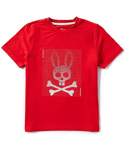 Psycho Bunny Big Boys 7-20 Short Sleeve Maxwell Sport Graphic T-Shirt