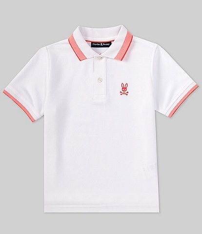 Psycho Bunny Big Boys 7-20 Short Sleeve Queensbury Pique Polo Shirt