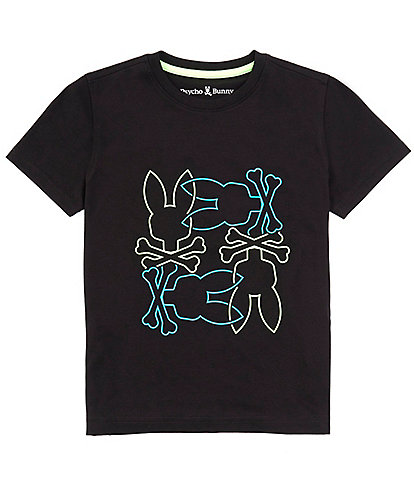 Psycho Bunny Big Boys 7-20 Short Sleeve Rodman Graphic T-Shirt