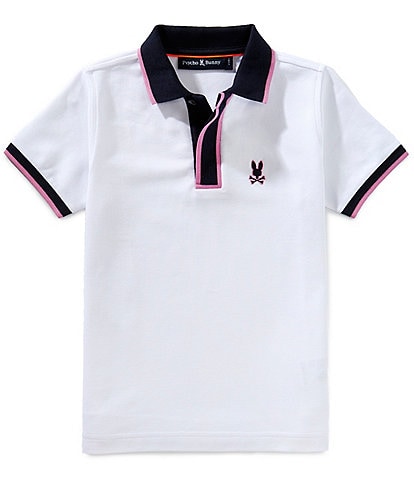 Psycho Bunny Big Boys 7-20 Ivins Short Sleeve Interlock Polo Shirt