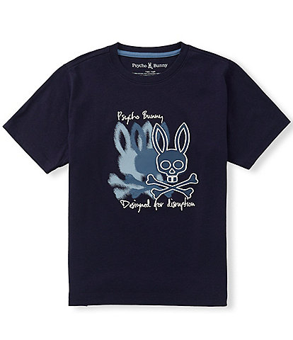 Psycho Bunny Big Boys Walton Short Sleeve Graphic Tee