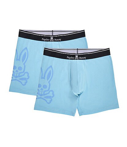 Psycho Bunny Large Logo Print Boxer Briefs 2-Pack