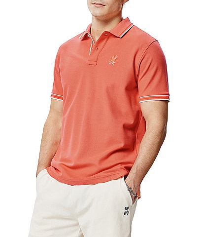 Psycho Bunny Brad Undercollar Pique Short Sleeve Polo Shirt