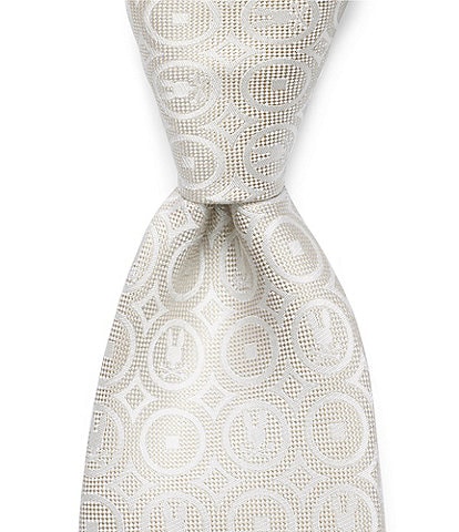 Psycho Bunny Bunny Medallion Print Traditional 3 1/4#double; Silk Tie