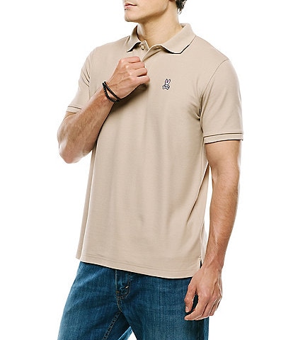Psycho Bunny Classic Short Sleeve Solid Polo Shirt