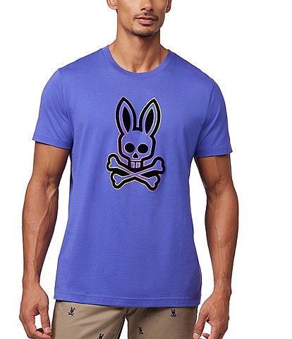 Psycho Bunny Colton Flocked Graphic Short Sleeve T-Shirt
