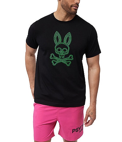 Psycho Bunny Dixon Flocked Logo Short Sleeve T-shirt