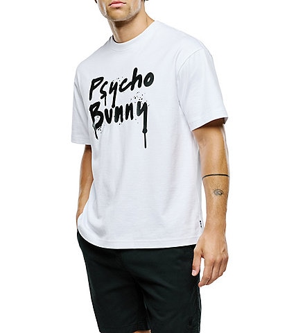 Psycho Bunny Duncan Wordmark Relaxed Fit Short Sleeve T-Shirt