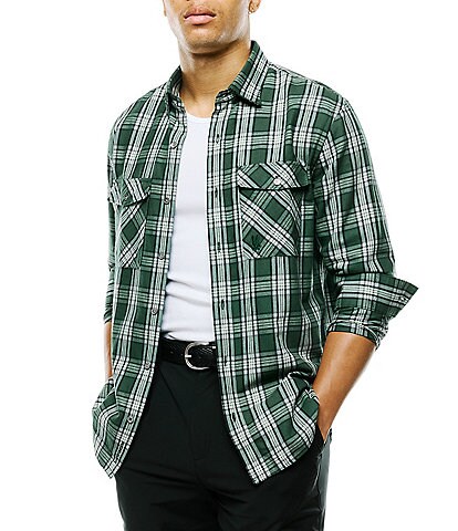 Psycho Bunny Elie Plaid Long Sleeve Woven Shirt