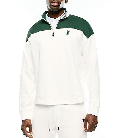 Psycho Bunny Gabe French Terry Quarter Zip Pullover
