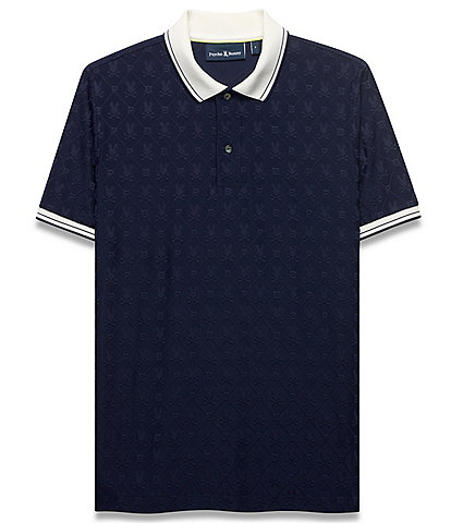 Psycho Bunny Garry Jacquard Short Sleeve Polo Shirt