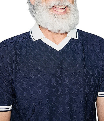 Psycho Bunny Garry Jacquard Short Sleeve Polo Shirt
