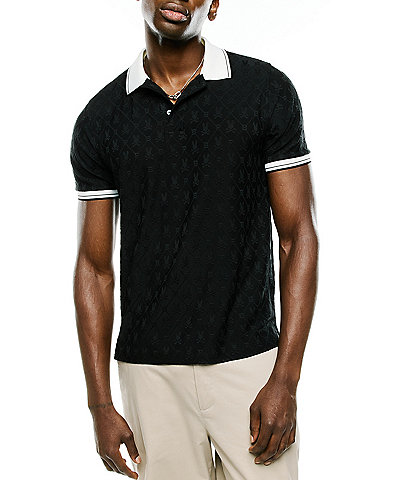 Psycho Bunny Garry Jacquard Short Sleeve Polo Shirt