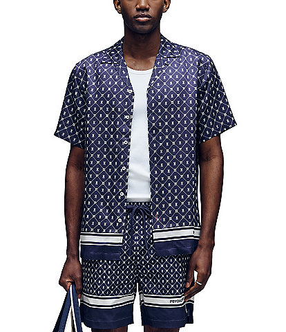 Psycho Bunny Hunter Tencel Short Sleeve Woven Shirt