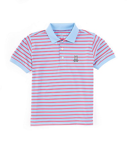 Psycho Bunny Little Boys 2T-6 Short Sleeve Willis Stripe Jersey Sport Polo Shirt