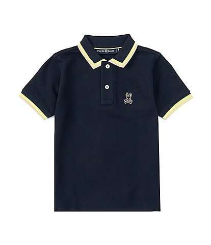 Psycho Bunny Little Boys 5-6 Short Sleeve Kingsbury Pique Polo Shirt