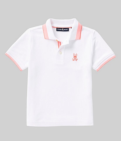 Psycho Bunny Little Boys 5-6 Short Sleeve Queensbury Pique Polo Shirt