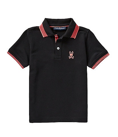 Psycho Bunny Little Boys 5-6 Short Sleeve Queensbury Pique Polo Shirt