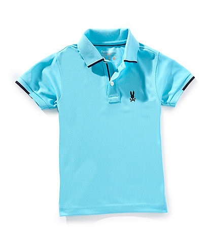 Psycho Bunny Little Boys 5/6 Short Sleeve Elliston Sport Pique Polo Shirt