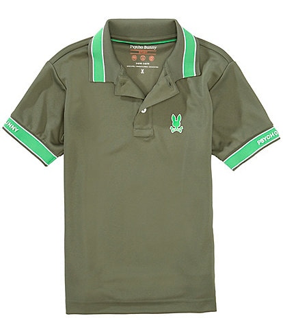 Psycho Bunny Little Boys 5/6 Short Sleeve Forrest Sport Pique Polo Shirt