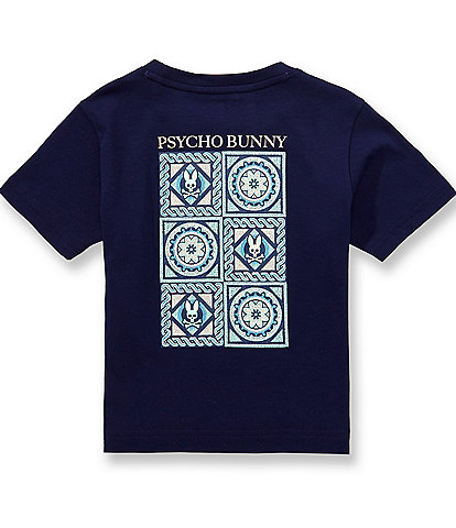 Psycho Bunny Little Boys Short Sleeve Frank Back Graphic Tee