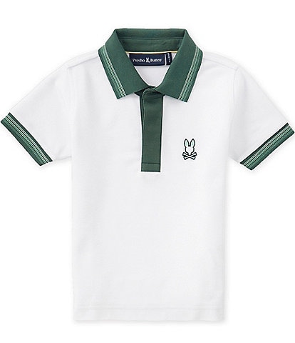 Psycho Bunny Little Boys Short Sleeve Jaydon Pique Polo