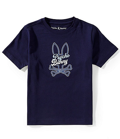 Psycho Bunny Little/Big Boys Golf Embroidered/Logo Graphic Short-Sleeve T-Shirt