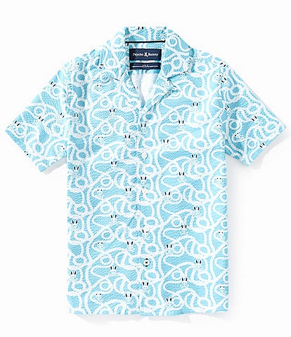 Psycho Bunny Little/Big Boys 5-20 Short-Sleeve Cyrus Woven Seersucker Shirt