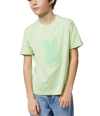 Psycho Bunny Little/Big Boys 5-20 Short Sleeve Damon Tonal T-Shirt