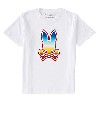 Psycho Bunny Little/Big Boys 5-20 Short Sleeve Guy Ombre-Bunny Graphic T-Shirt