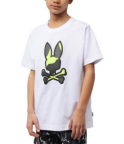 Psycho Bunny Little/Big Boys 5-20 Short Sleeve Plano Camouflage Bunny T-Shirt