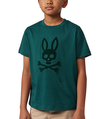 Psycho Bunny Little/Big Boys 5-20 Short Sleeve San Francisco Flocking Graphic T-Shirt