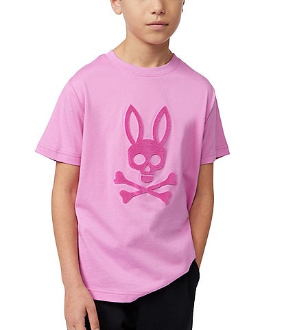 Psycho Bunny Little/Big Boys 5-20 Short Sleeve San Francisco Flocking Graphic T-Shirt