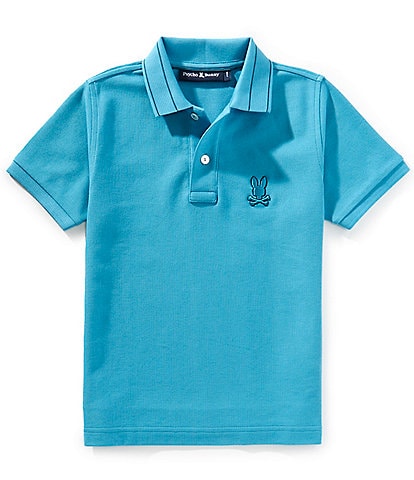 Psycho Bunny Little/Big Boys 7-20 Ivins Short Sleeve Interlock Polo Shirt