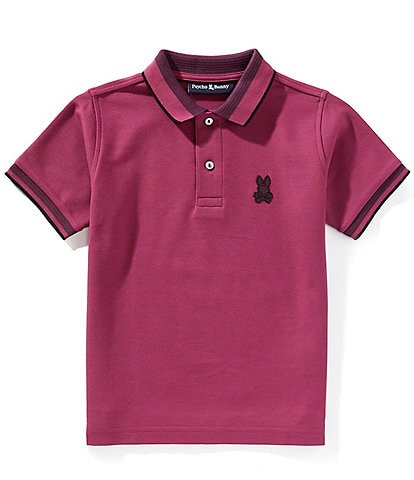 Psycho Bunny Little/Big Boys 7-20 Park City Short Sleeve Interlock Polo Shirt