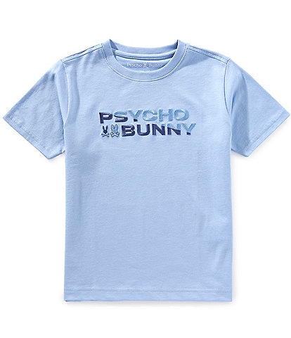 Psycho Bunny Little/Big Boys 7-20 Short Sleeve Berni Embroidered Wordmark T-Shirt