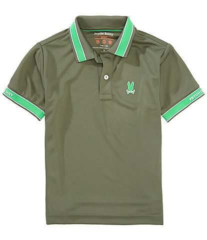 Psycho Bunny Little/Big Boys 7-20 Short Sleeve Forrest Sport Pique Polo Shirt
