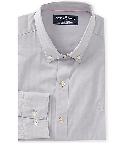 Psycho Bunny Long Sleeve Woven Textured Shirt