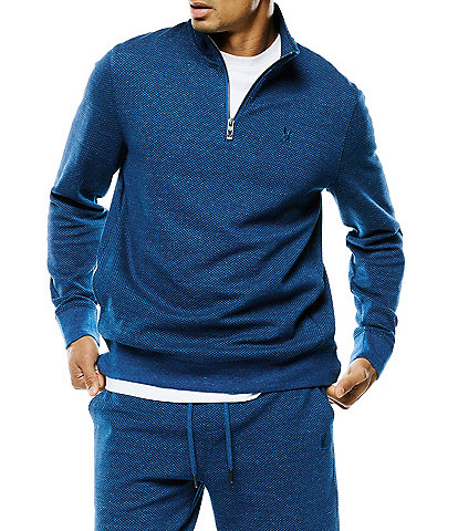 Psycho Bunny Marc Textured Quarter Zip Pullover
