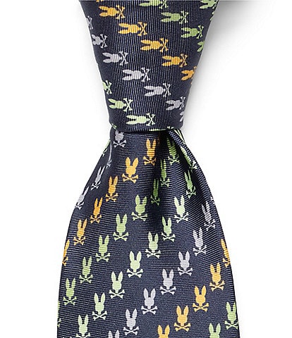 Psycho Bunny Multi Ears 3 1/4" Traditional Silk Tie
